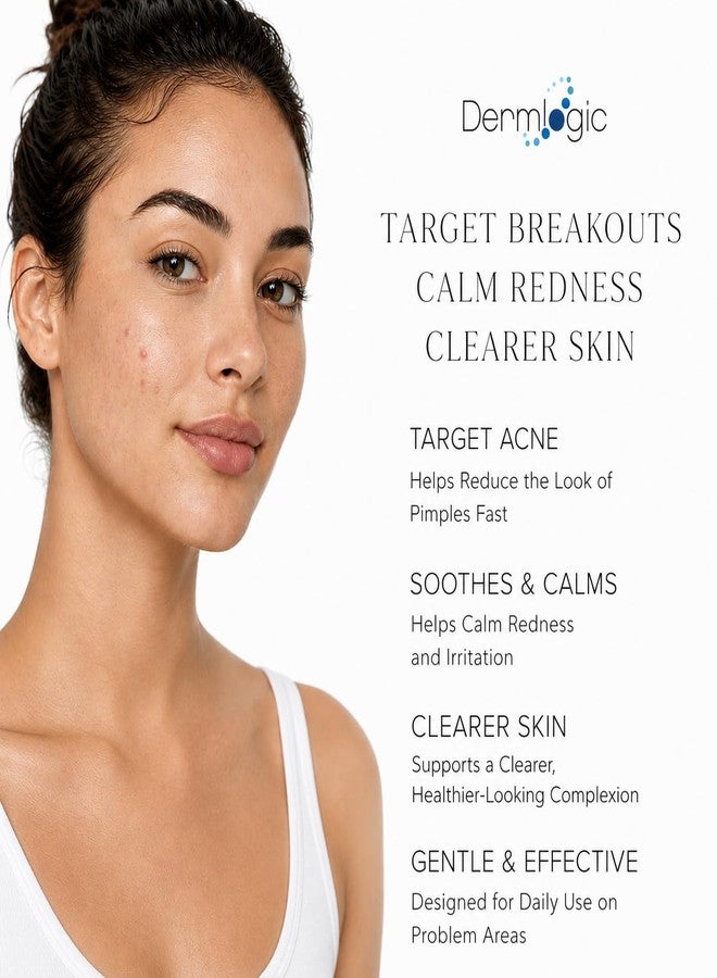 Dermlogic Acne Spot Treatment – Invisible Natural Formula Fights Cystic Acne, Pimples, Breakouts, Whiteheads, Zits & Clogged Pores. Fade Away Dark Spots, Acne Scars, Without Over Drying the Skin. All Skin Types - Image 4