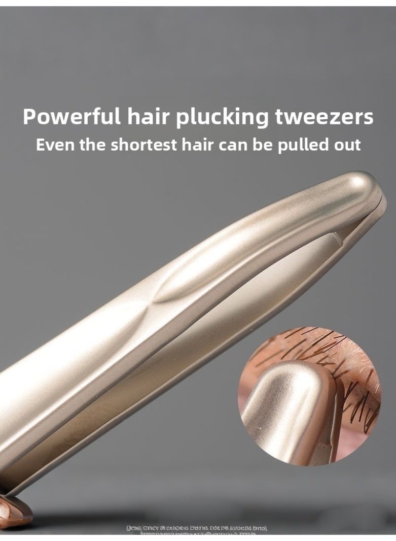 ماك جاباجز High end thickened eyebrow clip, hair removal clip, eyebrow clip, beard removal pliers, beard tweezers clip, hair removal tool round mouth, thickened for better fit and durability - Image 5