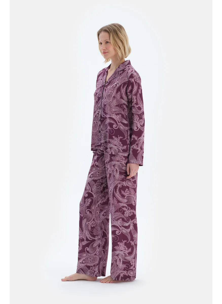 dagi Graphic Print Trousers Viscose High Rise Regular/Classic Fit Sleepwear
