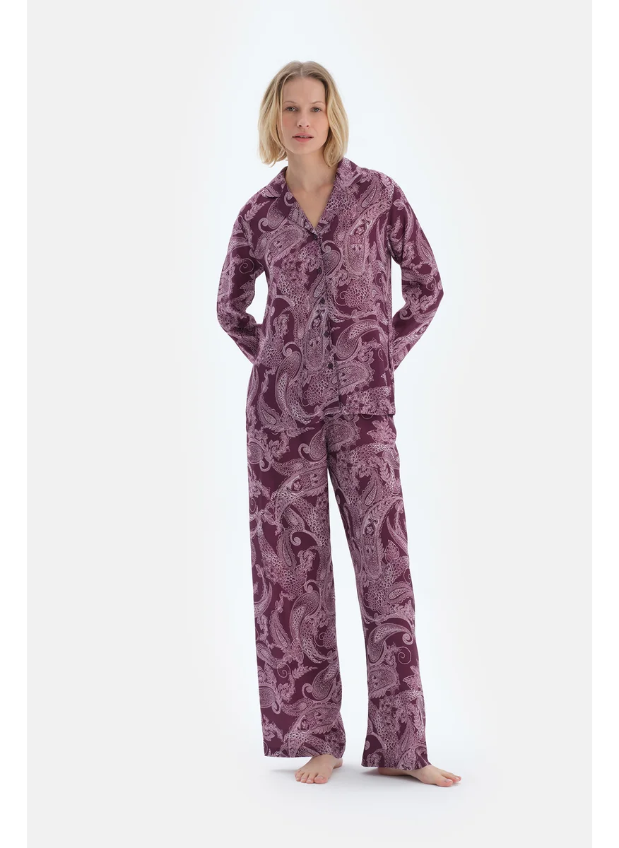 dagi Graphic Print Trousers Viscose High Rise Regular/Classic Fit Sleepwear