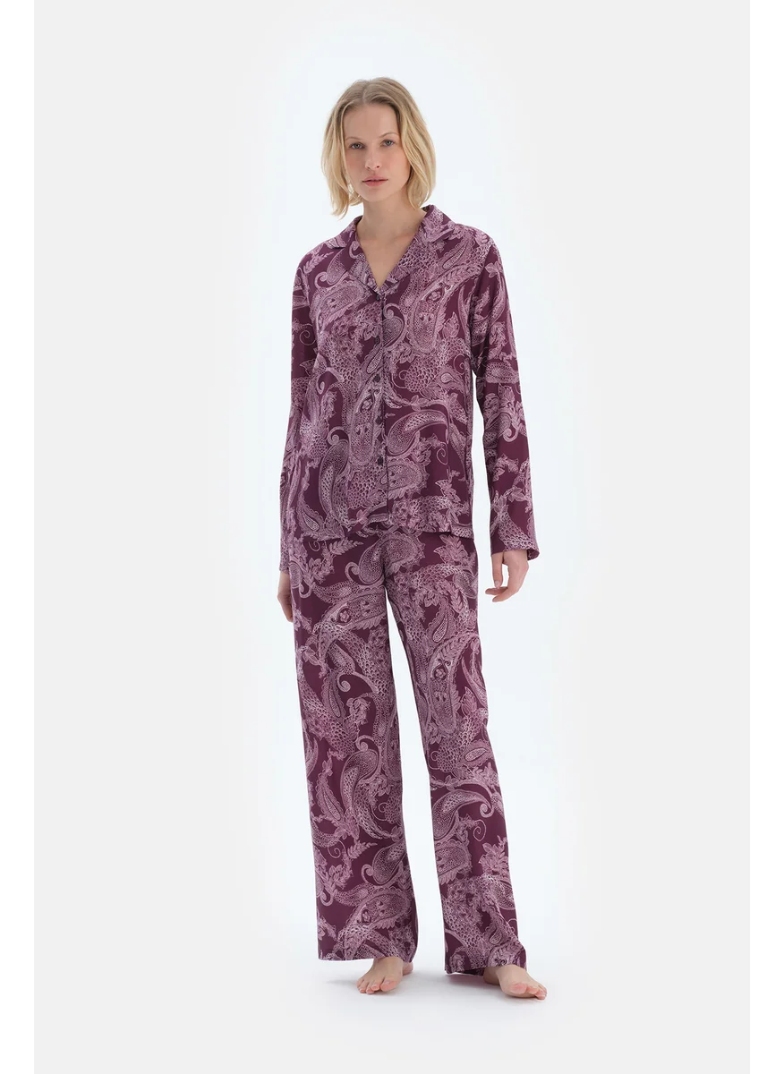 dagi Graphic Print Trousers Viscose High Rise Regular/Classic Fit Sleepwear