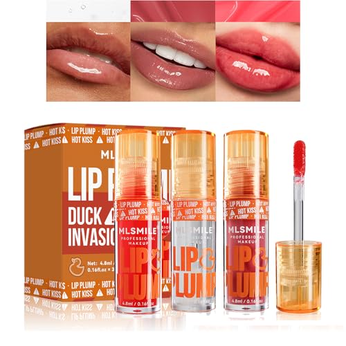Bekoeen 3PCS Duck Plumping Lip GlossPlump Lip GlossHigh Pigmentation Shine FinishDuck Plumping NonSticky Matte FInishInfused with Spicy GingerClearly Spicy
