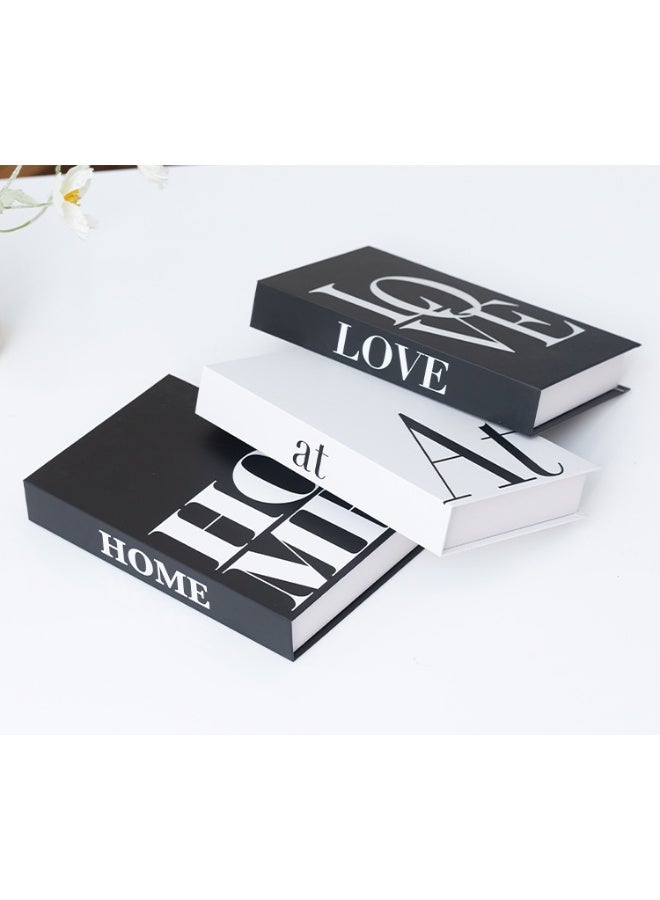 نيبمينينت مجموعة من 3 قطع كتب زينة مزيفة لتزيين المنزل - كتب مزيفة عصرية لطاولة القهوة، أو الرفوف، أو غرفة النوم، مجموعة كتب مكدسة لتزيين جمالي. - Image 1