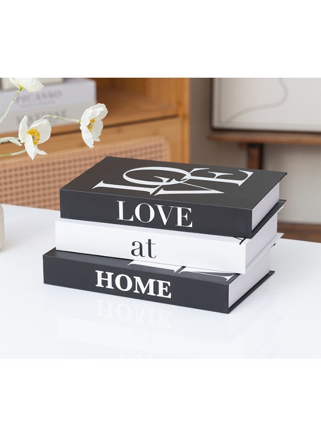 نيبمينينت مجموعة من 3 قطع كتب زينة مزيفة لتزيين المنزل - كتب مزيفة عصرية لطاولة القهوة، أو الرفوف، أو غرفة النوم، مجموعة كتب مكدسة لتزيين جمالي. - Image 4