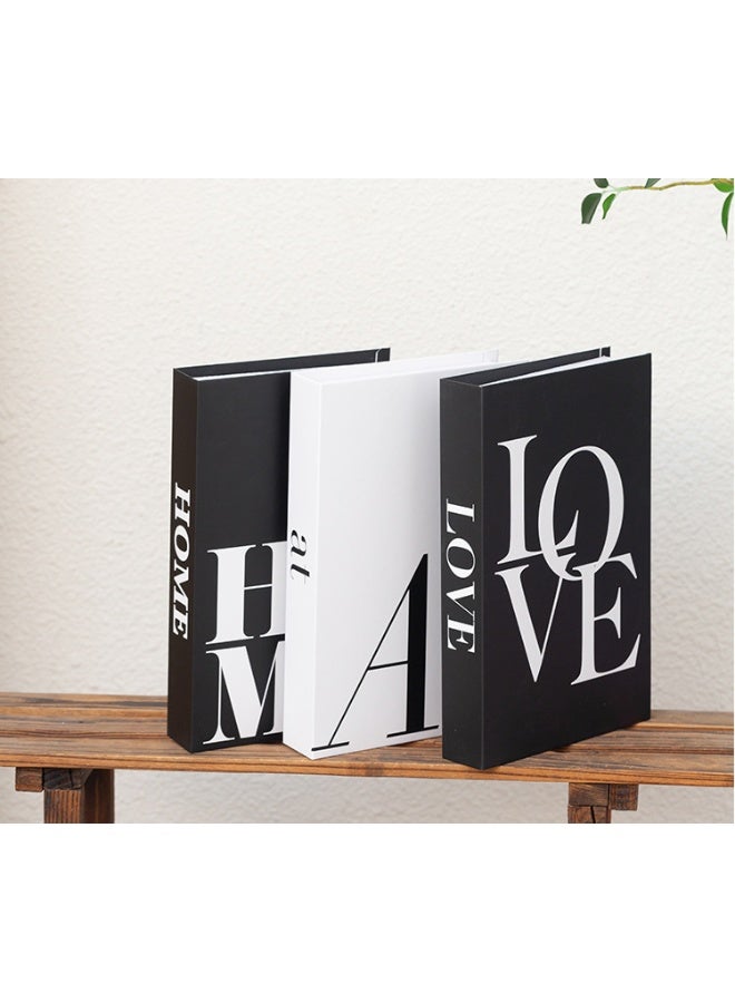 نيبمينينت مجموعة من 3 قطع كتب زينة مزيفة لتزيين المنزل - كتب مزيفة عصرية لطاولة القهوة، أو الرفوف، أو غرفة النوم، مجموعة كتب مكدسة لتزيين جمالي. - Image 3