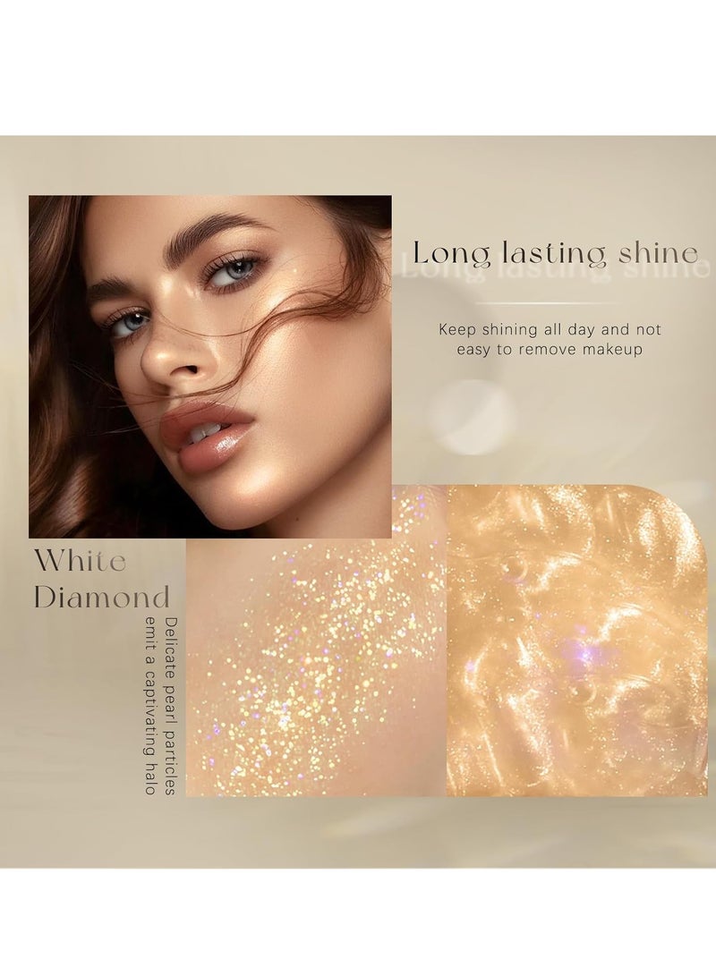 HOSAILY Body Glitter Spray, Moisturizing Bronze Body Shimmer Luminizer Glow Illuminator Quick-Drying and Non-Sticky Glitter Spray Liquid Highlighter Spray for Face Hair Body Glitter, 60ML -Rose Gold  - Image 3