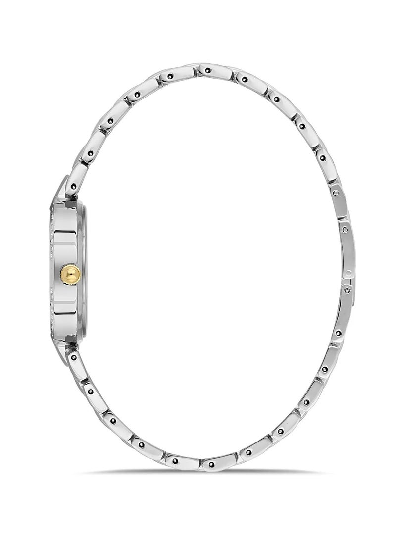 Omax Women's Luxury Wrist Watch, Watches for Women, Stainless Watches, Steel Silver Luxury Band, Gold Analog Dial, Waterproof Watch, 1 Year Warranty - Image 2