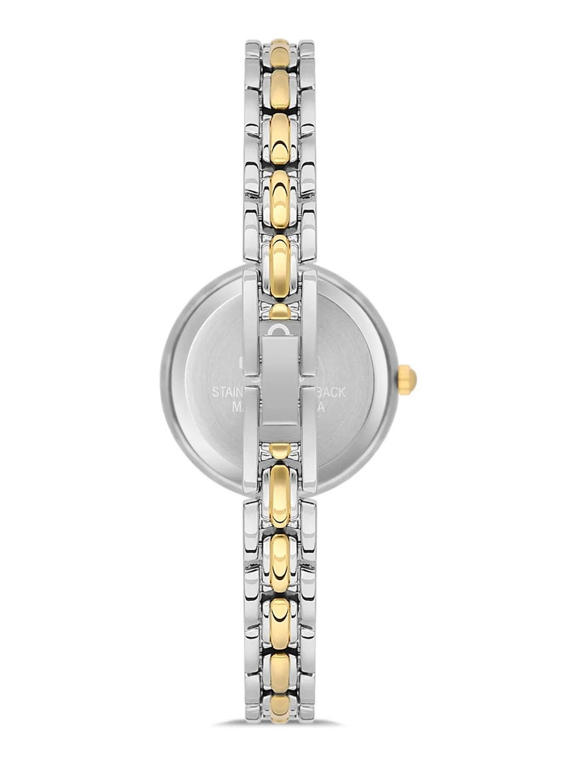 Omax Women's Luxury Wrist Watch, Watches for Women, Stainless Watches, Steel Silver Luxury Band, Gold Analog Dial, Waterproof Watch, 1 Year Warranty - Image 3