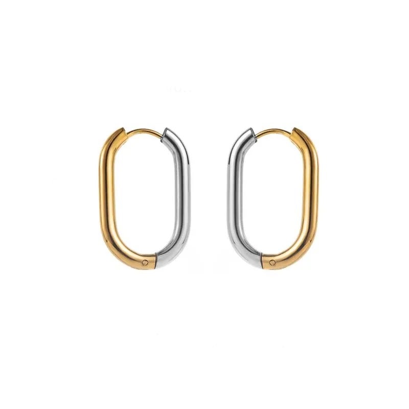 حلق أستانليس ستيل ذهبي × فضي