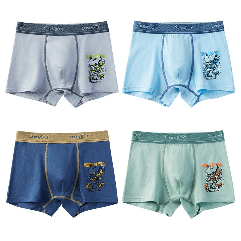 Boys Cotton Breathable Boxer Briefs SN03 colors are complete, starting from one hand 