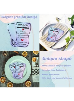 Well Tile Tumbler Care Instructions Cards Cup Care Instructions Cards 2.5X3.5 Inchbusiness Mug Cup Care Insert Customer Directions Reminder Card Washing Instructions Thank You Cards 50 Pack  - Image 3