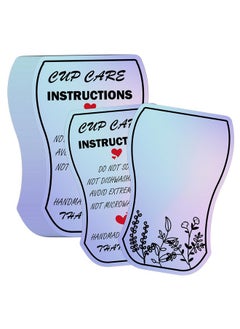 Well Tile Tumbler Care Instructions Cards Cup Care Instructions Cards 2.5X3.5 Inchbusiness Mug Cup Care Insert Customer Directions Reminder Card Washing Instructions Thank You Cards 50 Pack  - Image 1