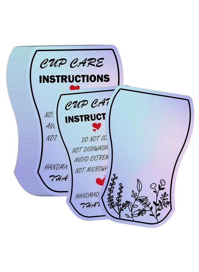 Well Tile Tumbler Care Instructions Cards Cup Care Instructions Cards 2.5X3.5 Inchbusiness Mug Cup Care Insert Customer Directions Reminder Card Washing Instructions Thank You Cards 50 Pack  - Image 1
