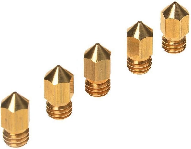 كامو 5 قطع فوهة نحاسية 0.4 ملم لطابعة ثلاثية الأبعاد رأس طباعة لـ MK8 1.75 ملم لطباعة ABS PLA - Image 1