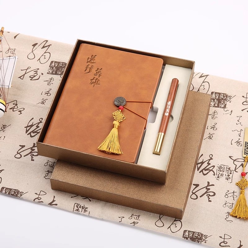 Retro Chinese Style Notepad Teacher'S Day Commemorative Gift Suit Printable Logo Engraving Gift For Teachers - Image 3