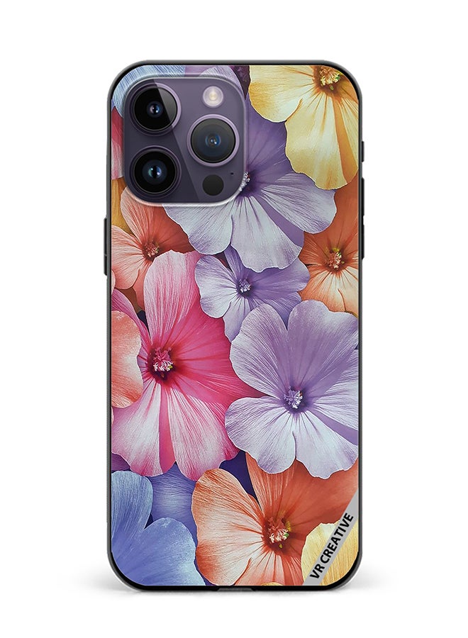 VR CREATIVE Protective Case Cover For Apple iPhone 16 Pro Max Flower Design Multicolour