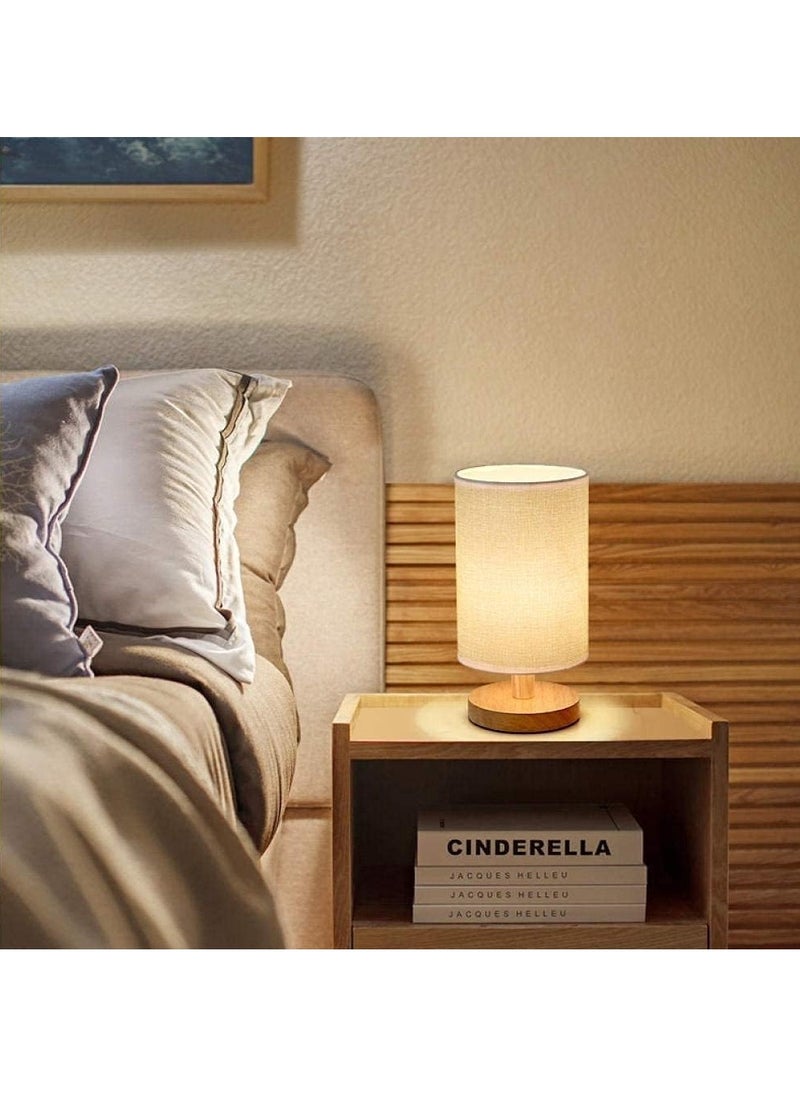DUNISO Bedside Table Lamp With Lampshade, Premium Modern Style Desk Lamp For Premium Dining Room Bedroom Living Room Study Room Dorm  - Image 2