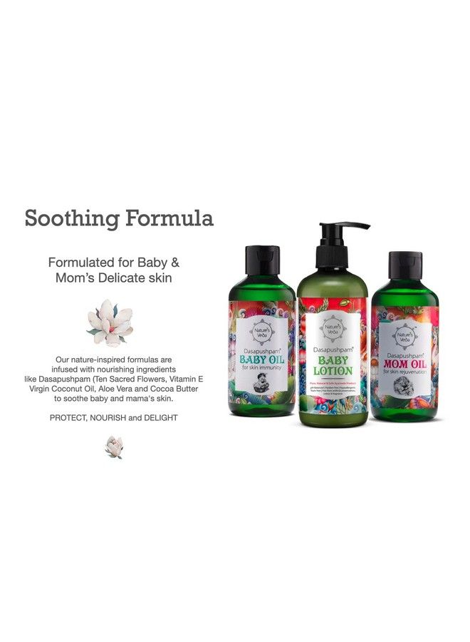 Nature's Veda Ayurvedic Dasapushpam Baby Coconut Massage Oil Promotes Baby Growth; Non Sticky ; Coconut Oil ; 200 Ml  - Image 4
