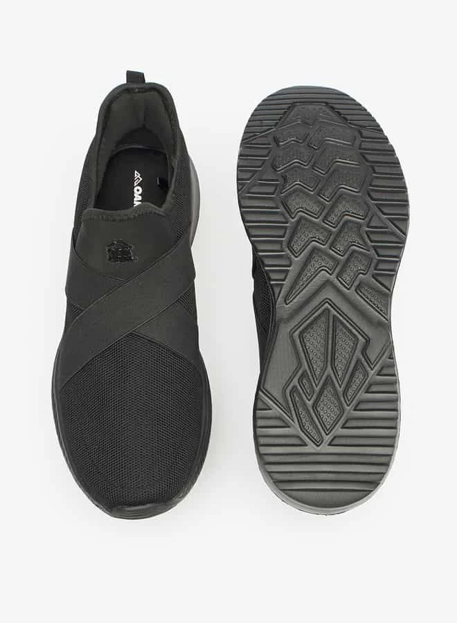 Oaklan by Shoexpress Men Logo Detail Slip-On Sports Shoes with Pull Tabs