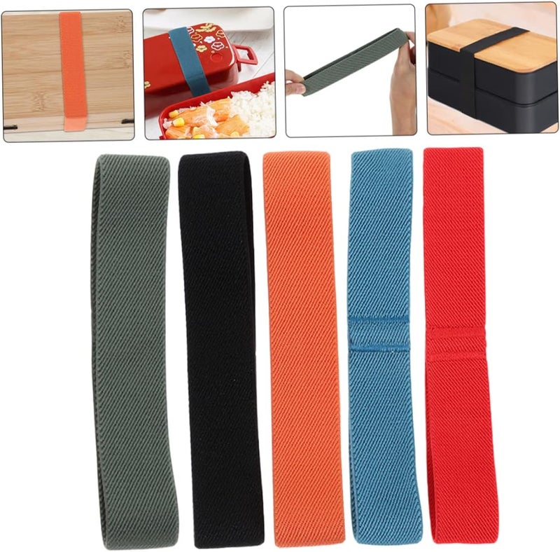 ABOOFAN 10pcs Ergonomic Straps Simple and Portable Lunch Box Belt for Boys and Girls High Elasticity Tightness for Easy Extraction - Image 5