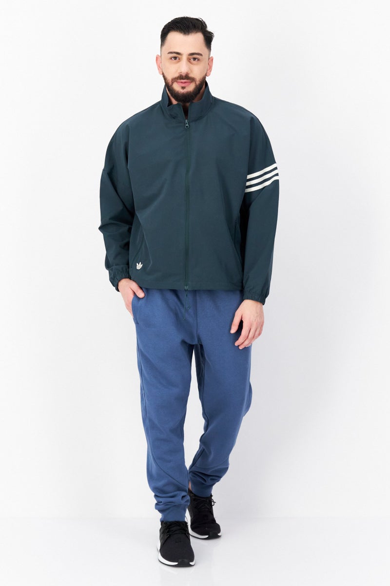 adidas Originals Men Sportswear Fit Long Sleeves Training Jacket, Dark Green  - Image 2