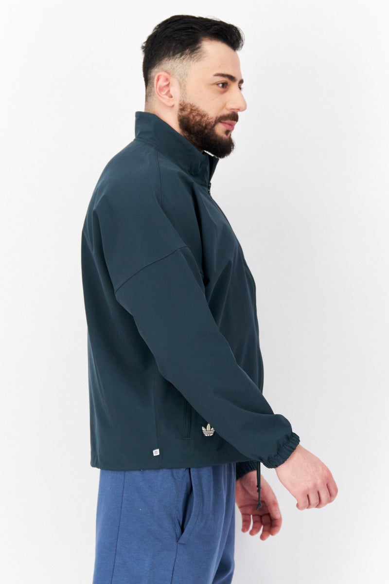 adidas Originals Men Sportswear Fit Long Sleeves Training Jacket, Dark Green  - Image 3