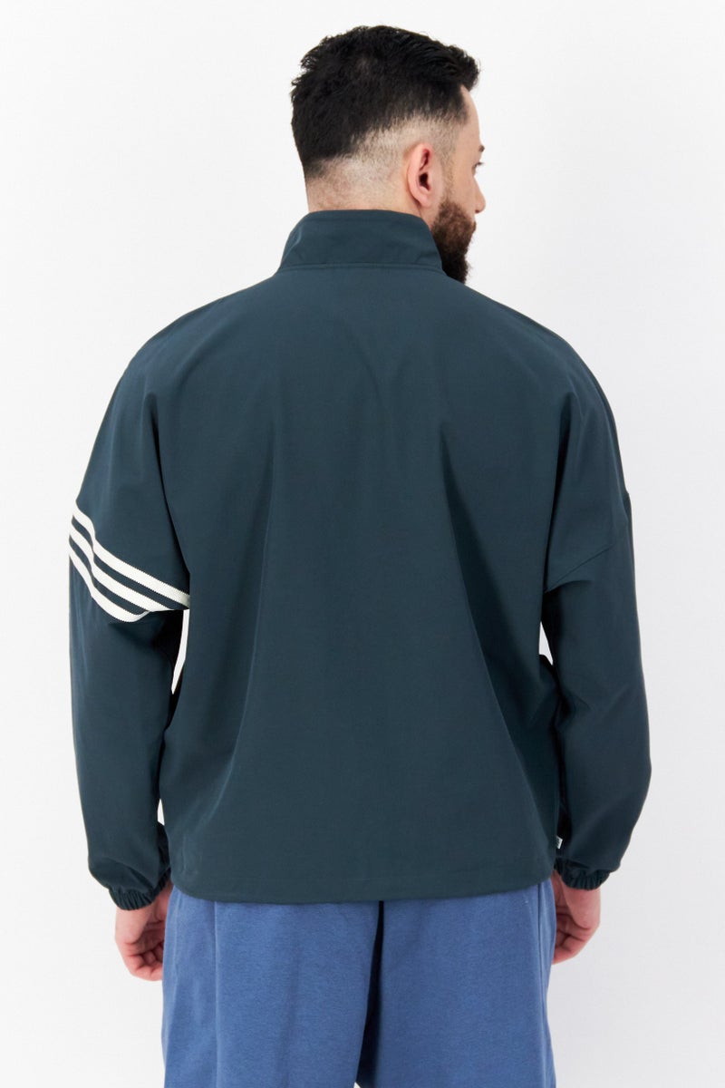 adidas Originals Men Sportswear Fit Long Sleeves Training Jacket, Dark Green  - Image 4