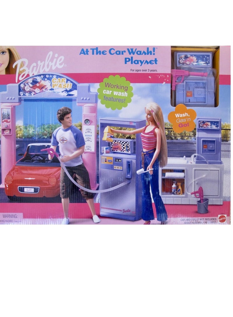 Barbie The CAR WASH PLAYSET With Spray Pump & Working Water Mister
