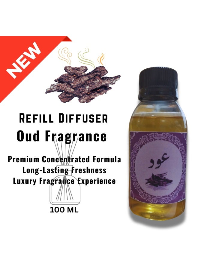Concentrated Oud Perfume, 100ml Refill Bottle for All Diffusers - A Long-Lasting, Fragranced Home and Car Fragrance - Image 1