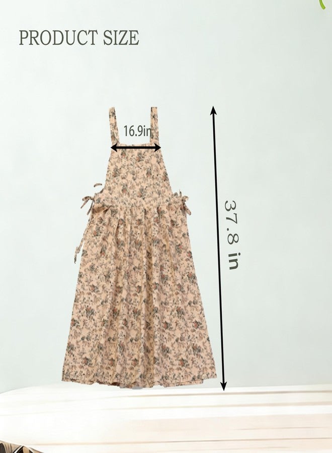CXYNDFA Gingham Print Kitchen Apron with Skirt Features a lovely floral pattern and waterproof coating. This adjustable adult apron with a large pocket is ideal for cooking, baking, and garden parties. - Image 2