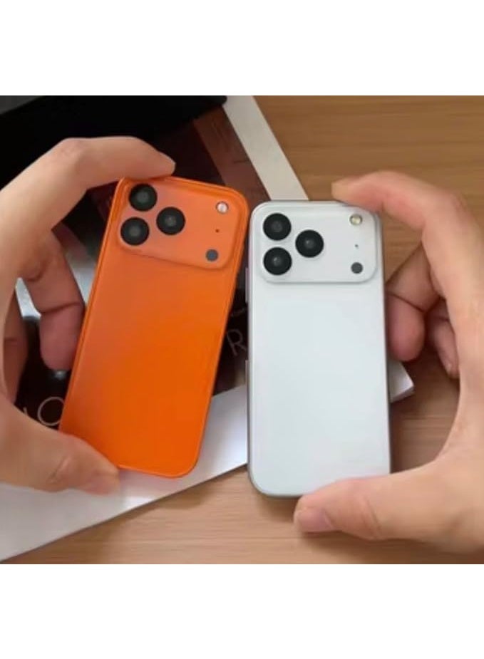 سويس هاتف XS17 ميني الذكي، شاشة 4 بوصة، شبكة 4G خفيفة، شريحة SIM مزدوجة، ذاكرة وصول عشوائي 8 جيجابايت، سعة تخزين 512 جيجابايت، هاتف ذكي فائق النحافة (برتقالي) - Image 2