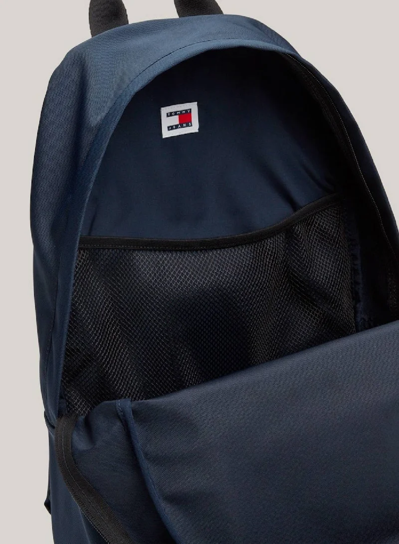 TOMMY HILFIGER Men's Essential Dome Flag Backpack -  Recycled polyester, Navy