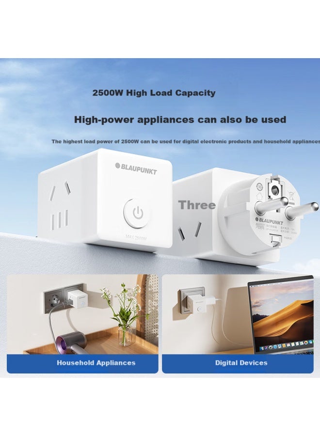 Blaupunkt German Travel Adapter/converter Plug/power Adapter/cube Socket For Europe, Germany, France, Spain, Russia, South Korea, Thailand - Image 3