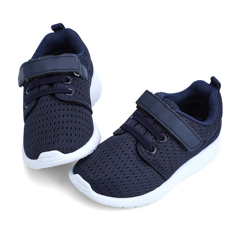 HIITAVE Toddler Boys Shoes Breathable Trail Running Sneakers Lightweight Tennis Shoes Navy/White 6 M US Toddler - Image 2