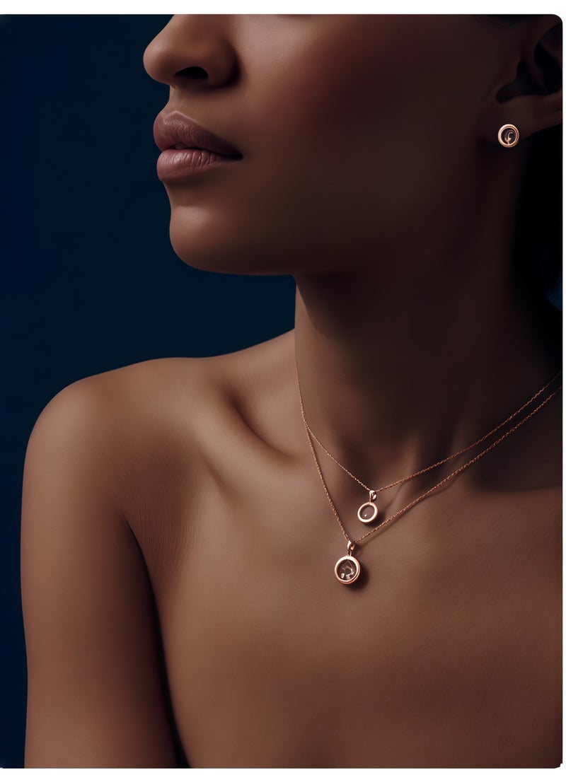 Chopard Chopard Chopard Happy Diamonds 18K Rose Gold Round Solitaire Necklace Pendant Gift  - Image 4
