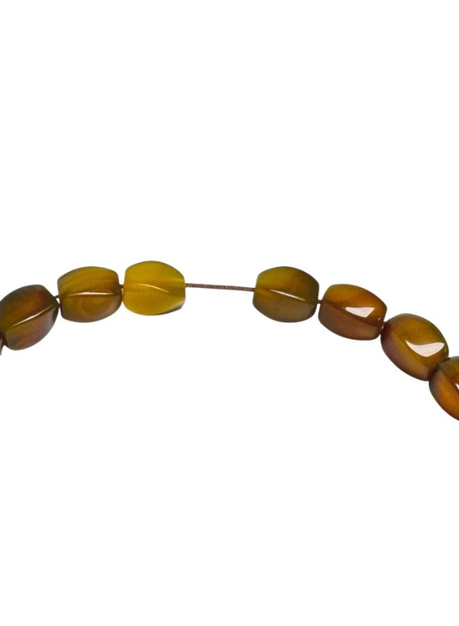 أولودينيز  سبحة العقيق الطبيعي البامبو الفاخرة بسلاسل ذهبية مطلية بتصميم راقٍ وأنيق - Image 4