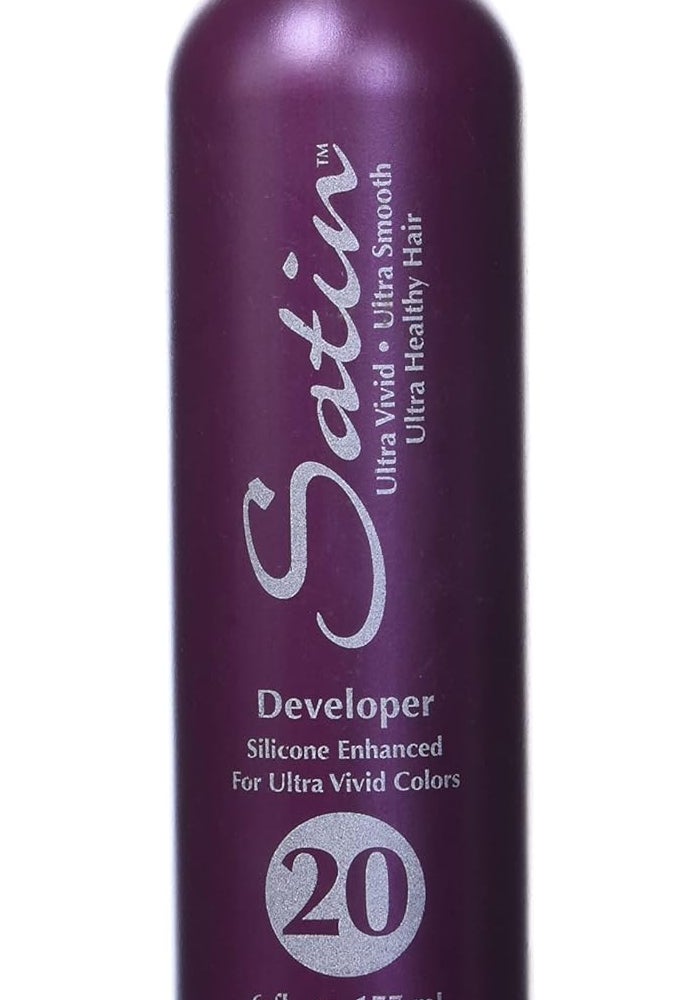 Satin Smooth Oxide Developer 20 Volume - 6 oz Bottle for Ultra Vivid Hair Color - Image 1