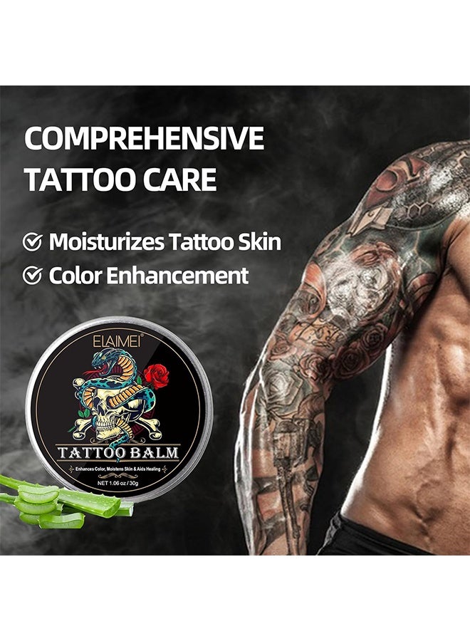 Elaimei Tattoo Balm，Aftercare Cream Ointment For Before During And Post Tattoo Moisturizing Balm To Promote Skin Healing 30g - Image 2