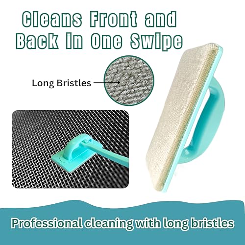 HOMSLECTO Window Mesh Cleaning Brush – Mosquito Net Screen Double-Sided Cleaner Tool with Detachable Long Handle – Pet Hair Remover for Sofa, Curtains, Car with Durable Material - Image 4