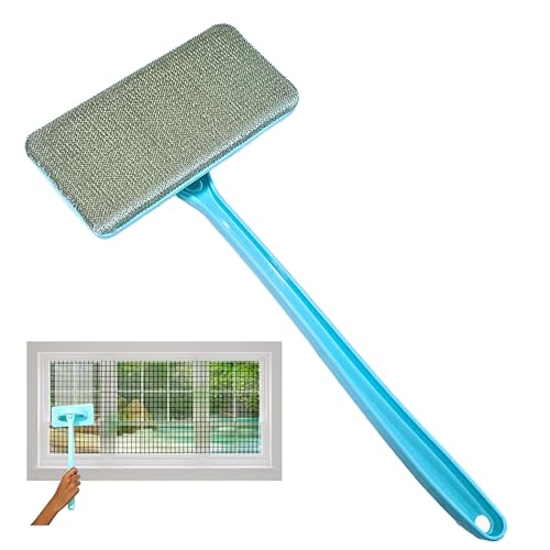 HOMSLECTO Window Mesh Cleaning Brush – Mosquito Net Screen Double-Sided Cleaner Tool with Detachable Long Handle – Pet Hair Remover for Sofa, Curtains, Car with Durable Material - Image 1