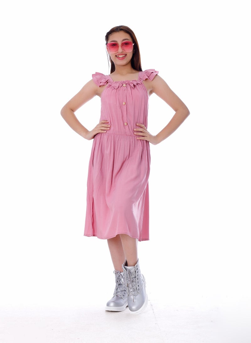 BEBO Girls Dress Pink  - Image 1