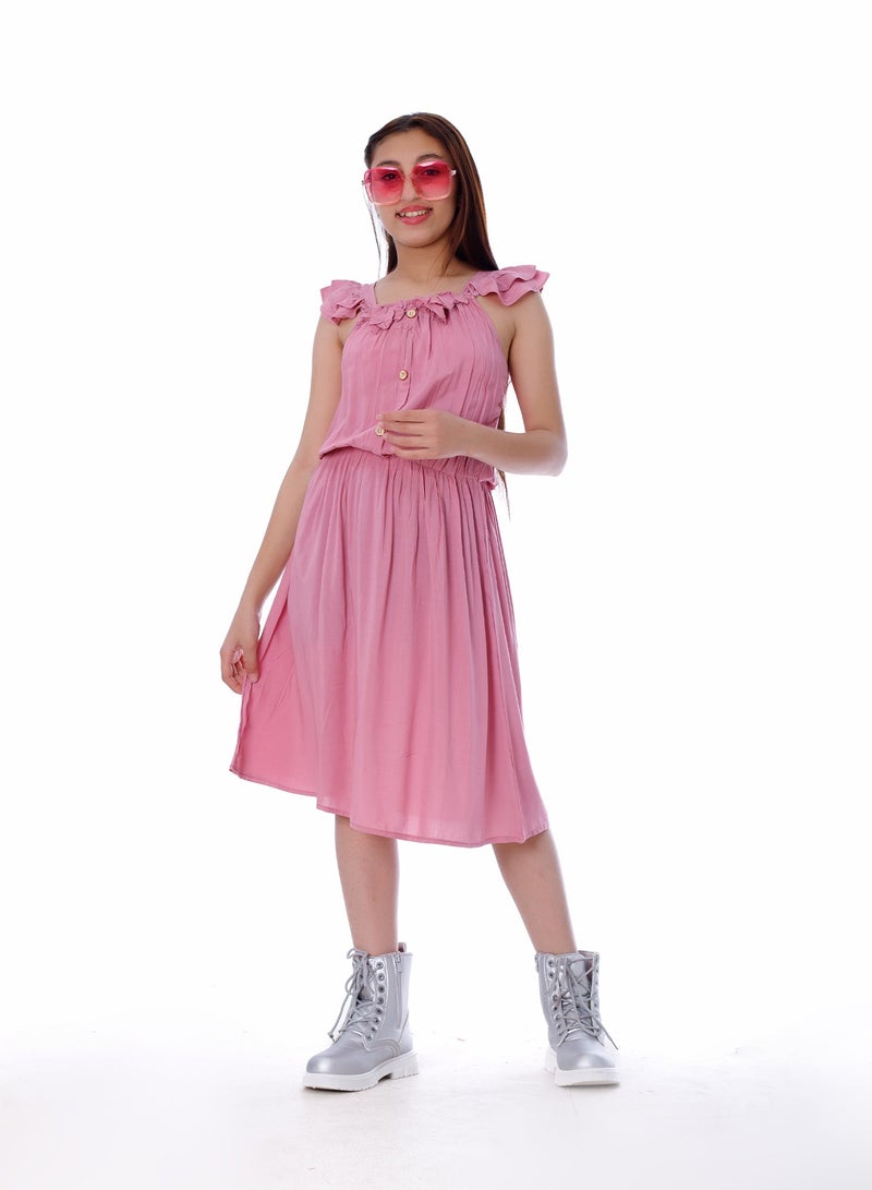 BEBO Girls Dress Pink  - Image 3