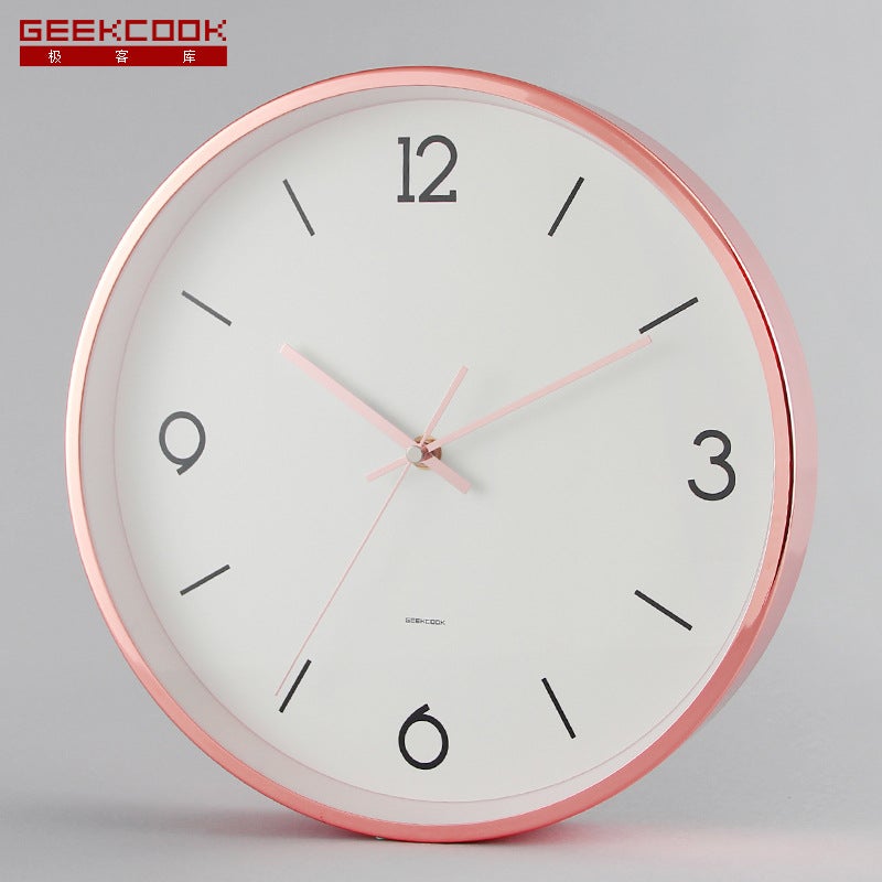 Modern Fashion Metal Wall Clock: Spring Breeze And Rain 12 Inch Round Mute Wall Clock Factory Generation Hair - Image 4