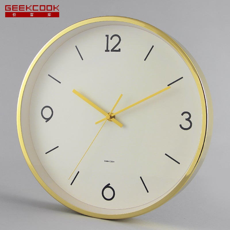 Modern Fashion Metal Wall Clock: Spring Breeze And Rain 12 Inch Round Mute Wall Clock Factory Generation Hair - Image 2