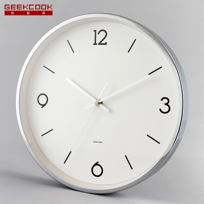 Modern Fashion Metal Wall Clock: Spring Breeze And Rain 12 Inch Round Mute Wall Clock Factory Generation Hair - Image 3