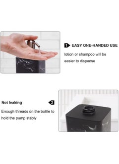 Soap Dispenser 500ML For Bathroom Kitchen Countertop Dispenser Lotion Liquid Dispenser Soap Bottle Ceramic Marble Soap Dispenser Black 16 x 9 x 5.5 cm - pzsku/Z4033861FDD51759E1B0EZ/45/_/1719402759/70e554cc-4ba4-4a4f-90ba-dd3fe355d264