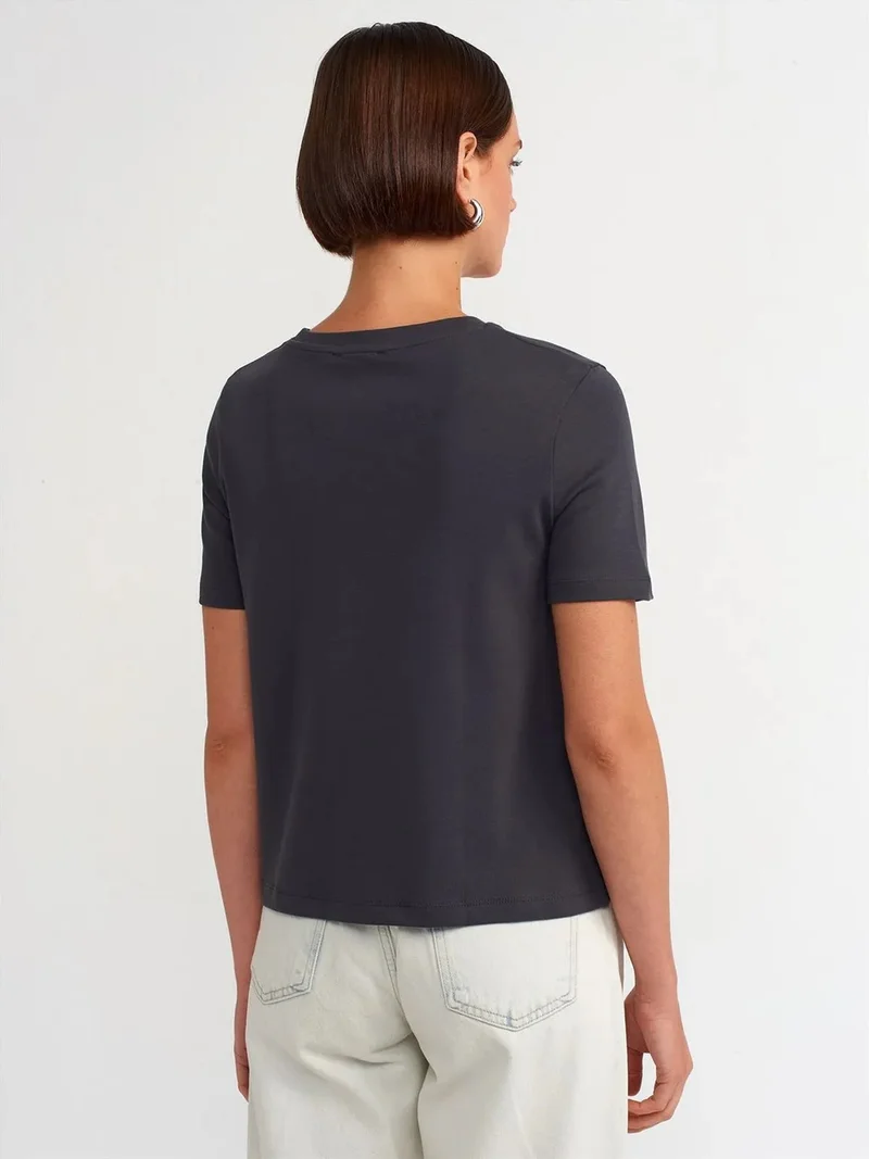 ديلفين Dilvin Women's Cotton Crew Neck T-Shirt