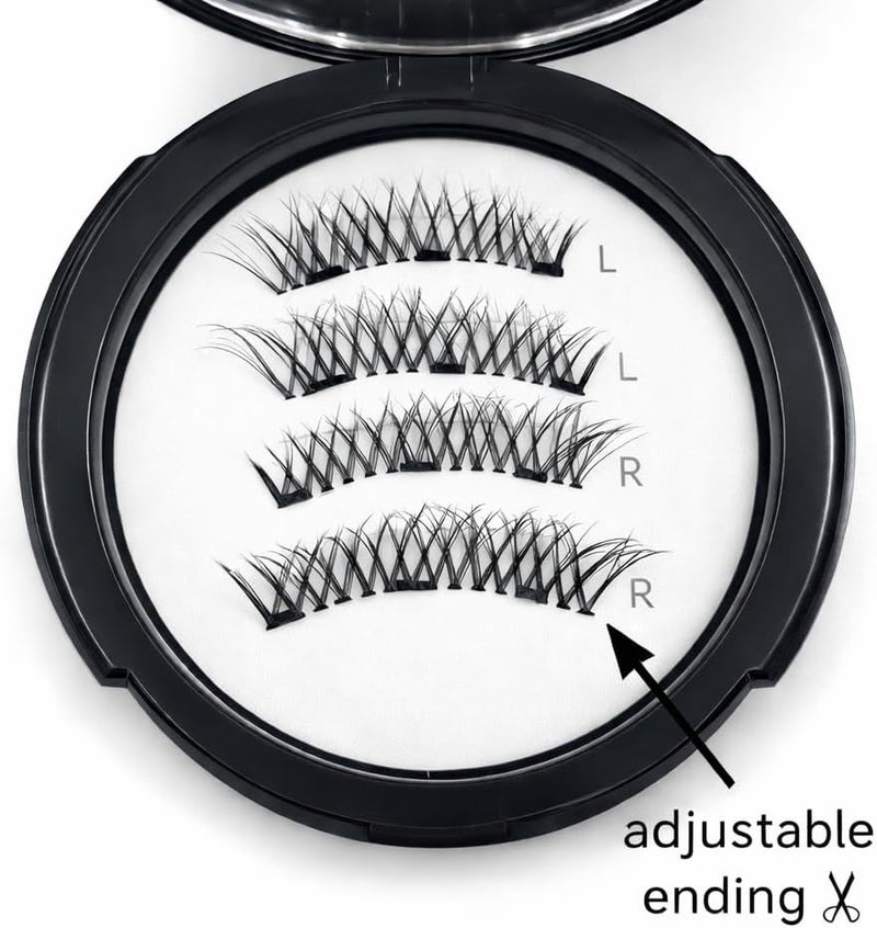 Ramshah Magnetic Eyelashes Natural & Voluminous Reusable Lashes Strong Hold, Waterproof, windproof, Easy Application Premium Magnetic Lash Set for All Day Wear No Eyeliner or Mascara or Glue Needed - Image 4