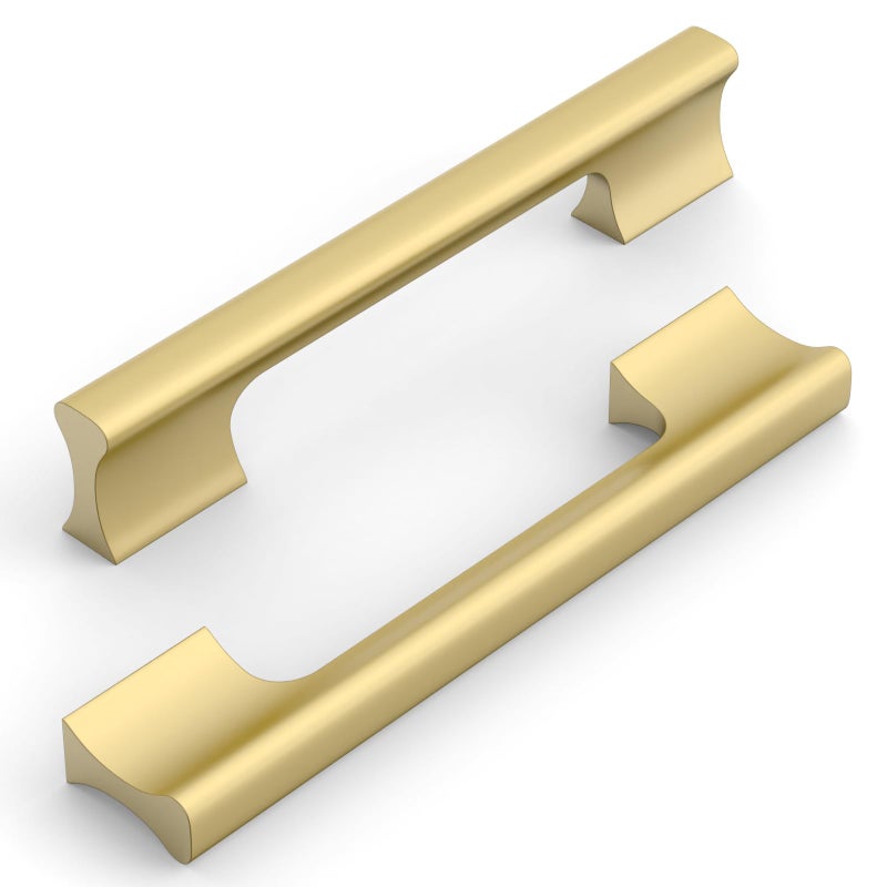 KNOKLOCK 10 Pack 5 Inch128mm Kitchen Cabinet Handles Brushed Gold Cabinet Pulls Kitchen Cabinet Hardware Drawer Pulls for Cupboard Wardrobe - Image 2