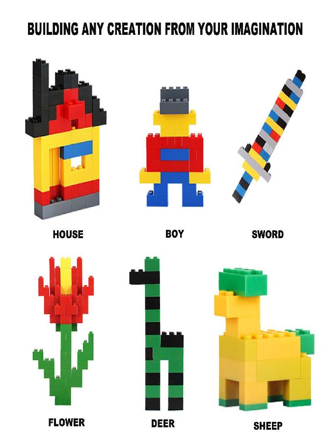 Bestoyz 1000 Pieces Building Blocks, Bulk Classic Building Bricks Toy, Big Box of Basic Bricks, Compatible with Major Brands, Educational Construction Toys & Gifts for Kids 4+ - Image 4